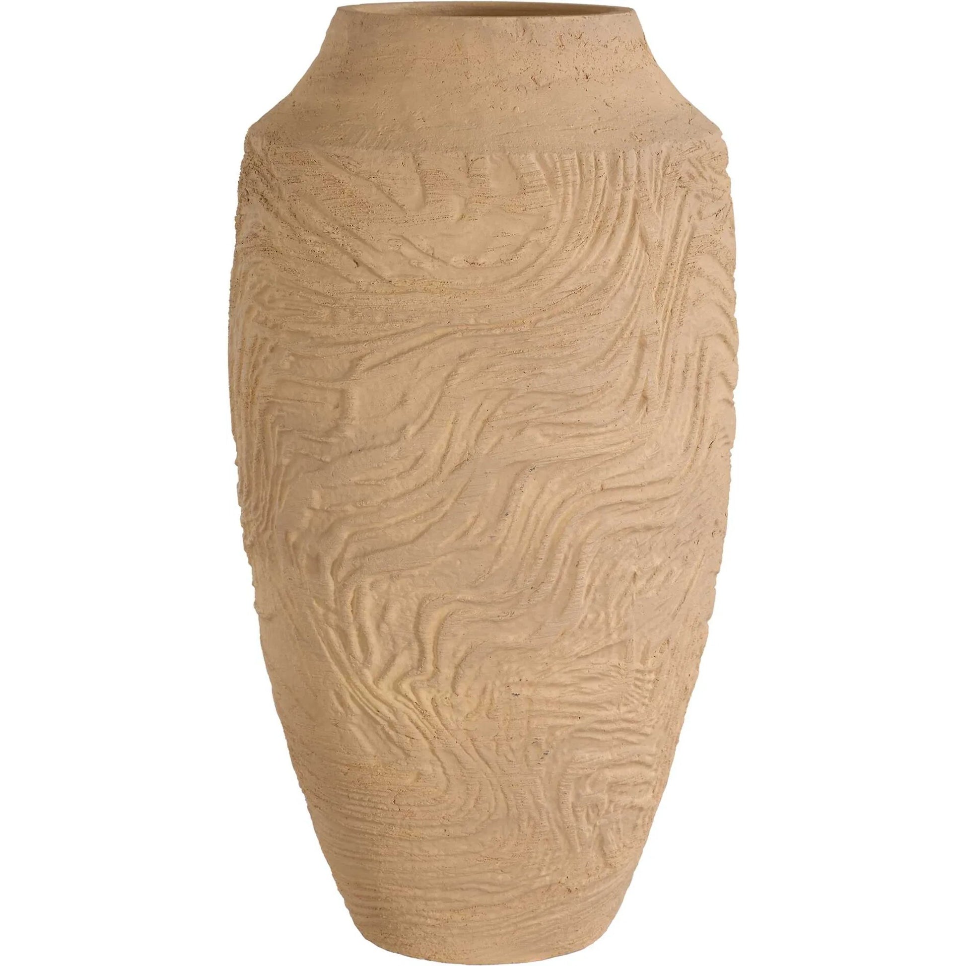 Sandstone Flow Terracotta Vase by Uttermost. Made from terracotta in a transitional style.