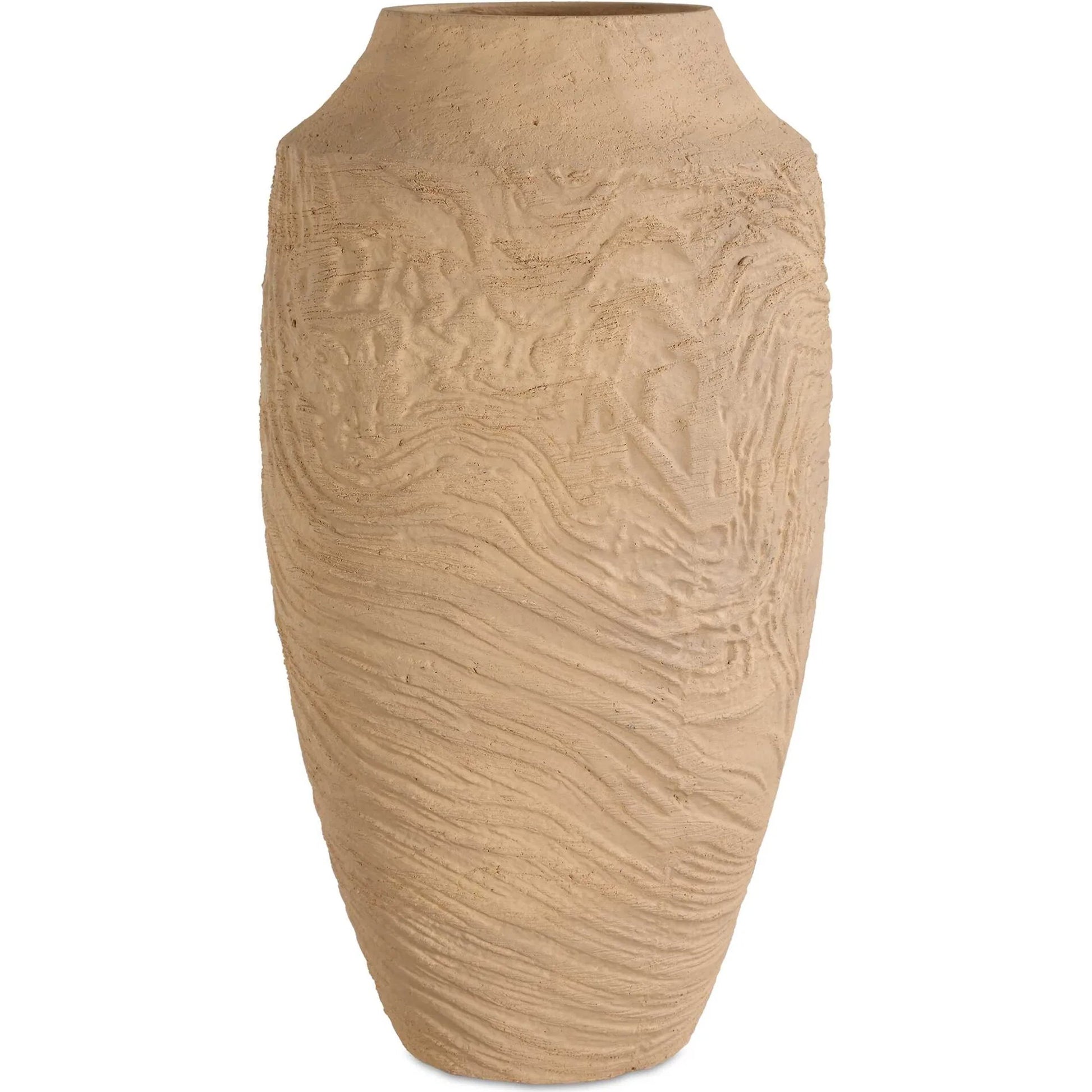 Sandstone Flow Terracotta Vase by Uttermost. Made from terracotta in a transitional style.