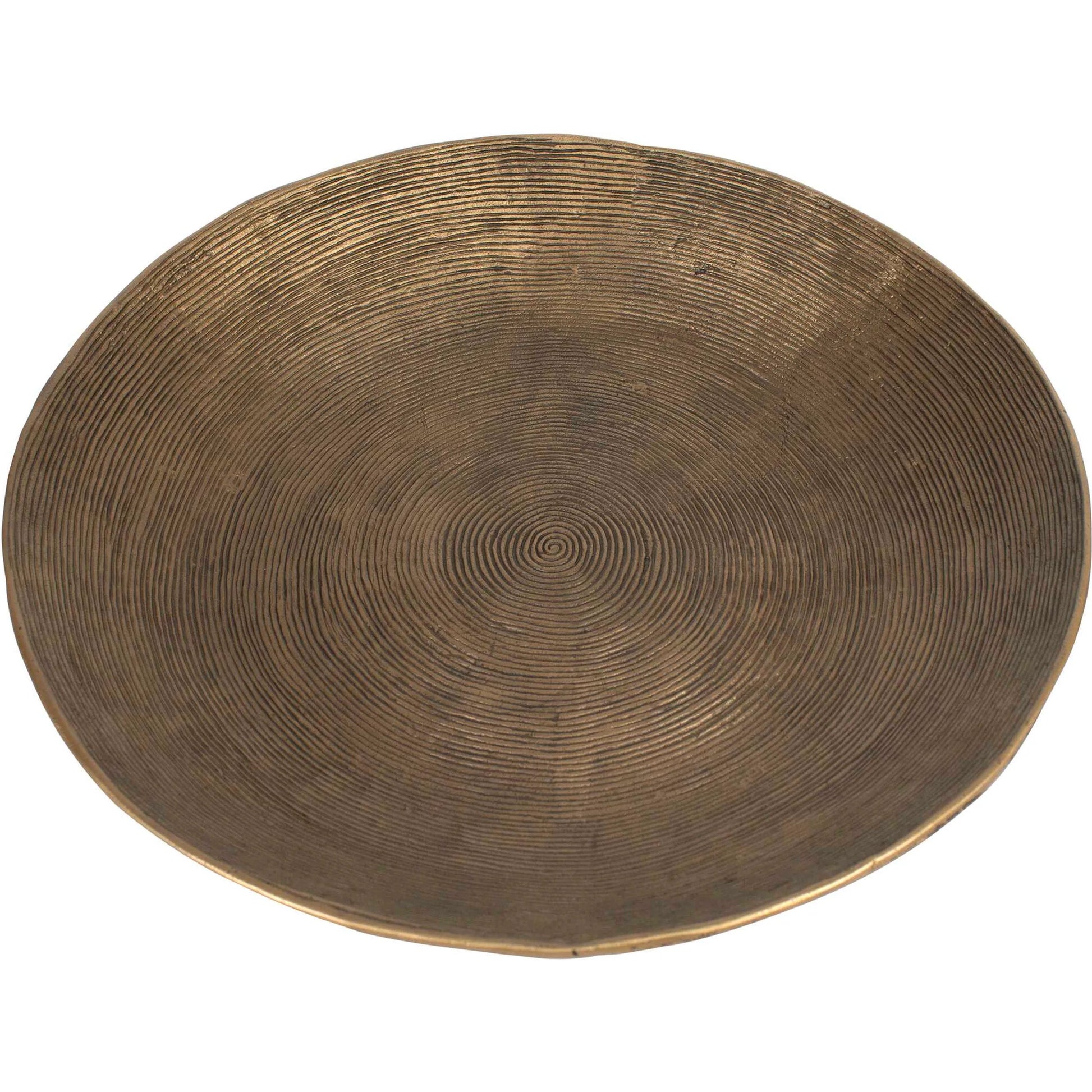 Stratum Round Bowls by Uttermost in brass. Made from aluminum in a modern style.