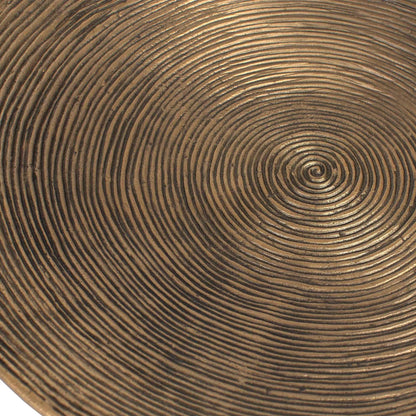 Stratum Round Bowls by Uttermost in brass. Made from aluminum in a modern style.