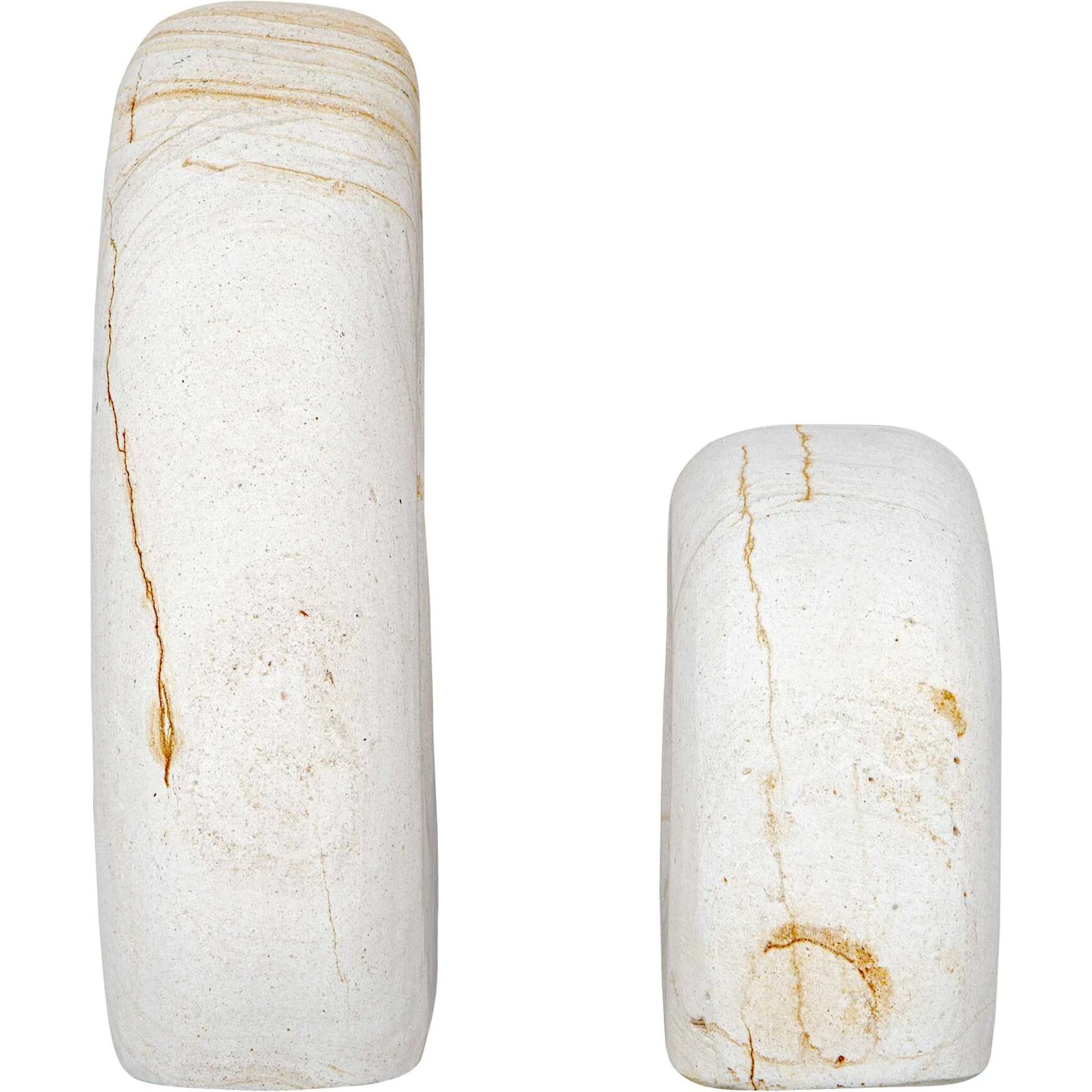 Flow Outdoor Sculptures by Uttermost in stone. Made from palimanan stone in a modern style.