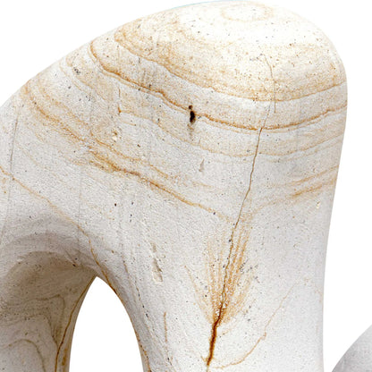 Flow Outdoor Sculptures by Uttermost in stone. Made from palimanan stone in a modern style.