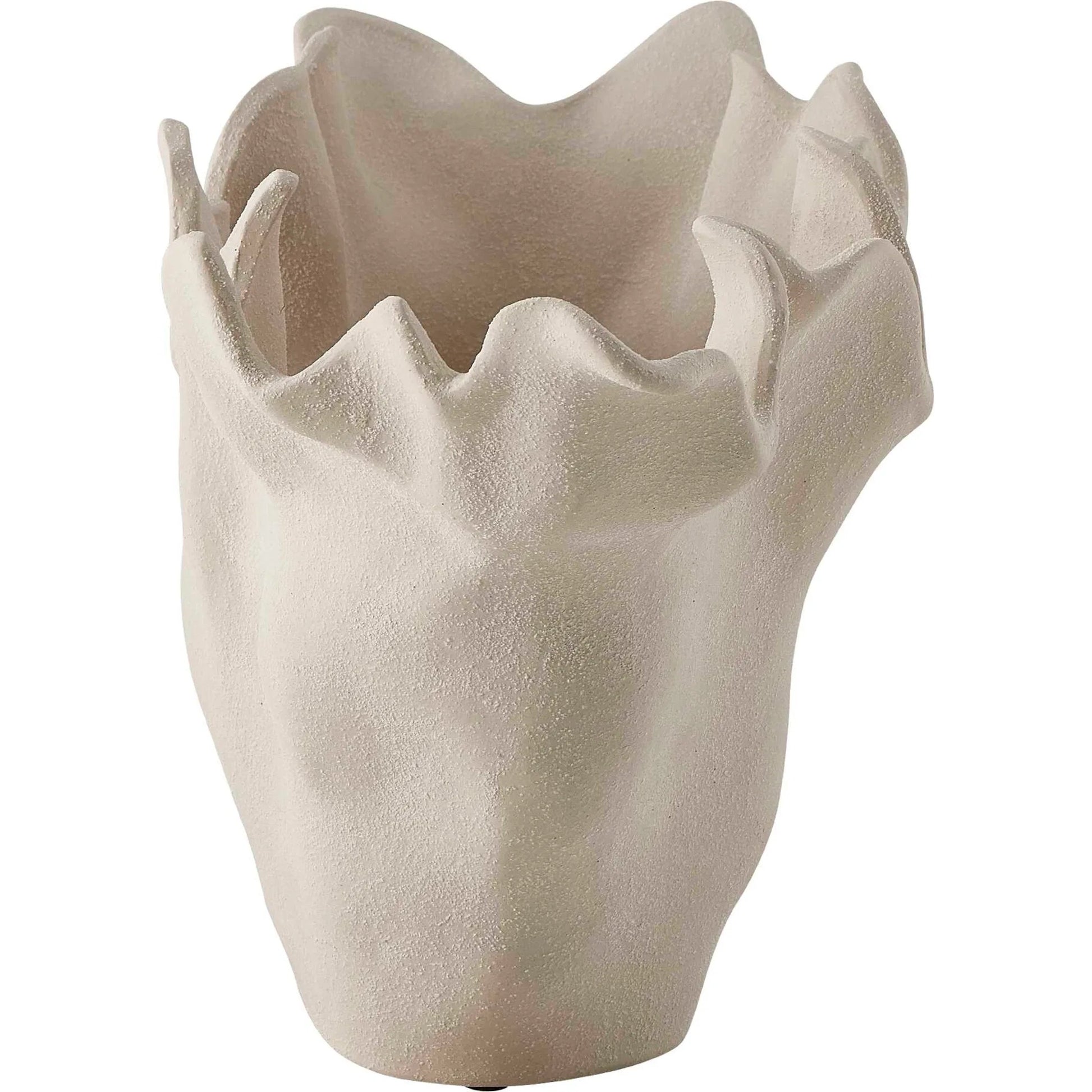 Sand Dune Outdoor Ceramic Bowl by Uttermost in white. Made from earthenware in a transitional style.