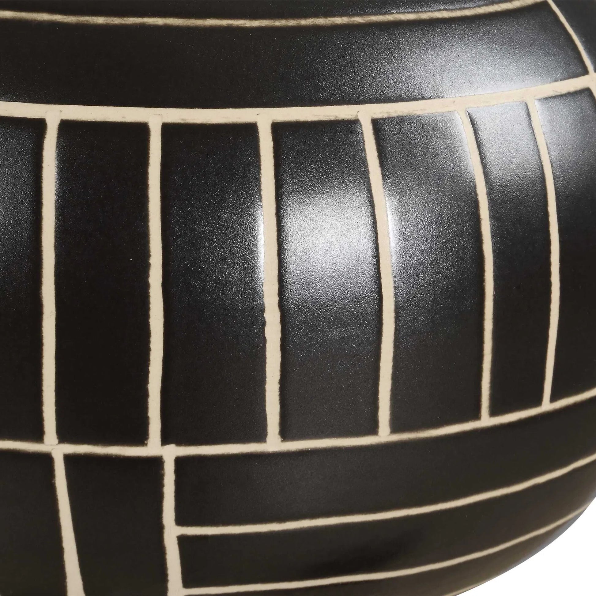 Graphite Stride Geometric Vases by Uttermost in black. Made from ceramic in a unique style.