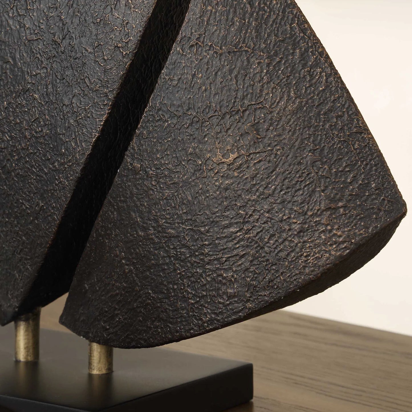 003 SI-2386625 | Closeup | Wind Crest Sculpture by Uttermost in dark bronze. Made from iron in a modern style.