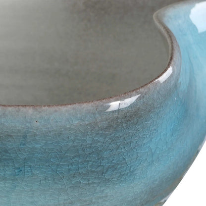 Crest Ceramic Bowl by Uttermost in blue, gray, white. Made from porcelain in a eclectic & global style.