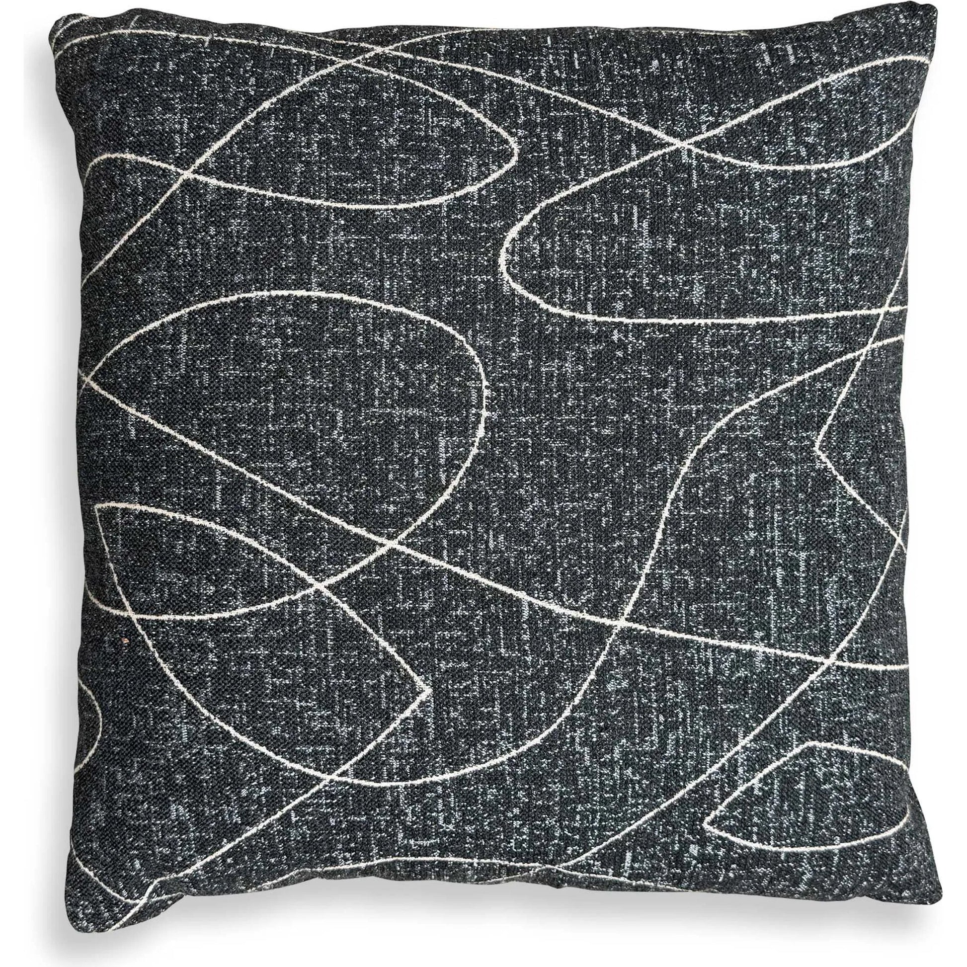 Loopy Loop Outdoor Onyx Pillow by Uttermost in onyx black. Made from acrylic, polyester in a modern style.