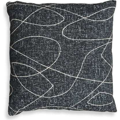 Loopy Loop Outdoor Onyx Pillow by Uttermost in onyx black. Made from acrylic, polyester in a modern style.