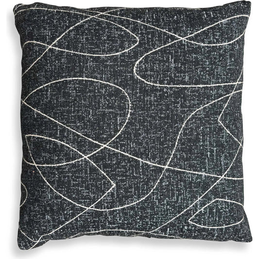 Loopy Loop Outdoor Onyx Pillow by Uttermost in onyx black. Made from acrylic, polyester in a unique style.
