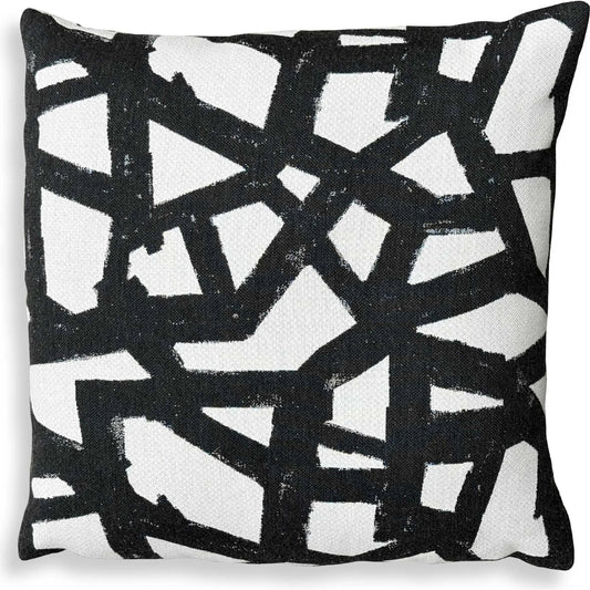 Draft Onyx Outdoor Pillow by Uttermost in ivory, onyx. Made from acrylic, polyester in a unique style.