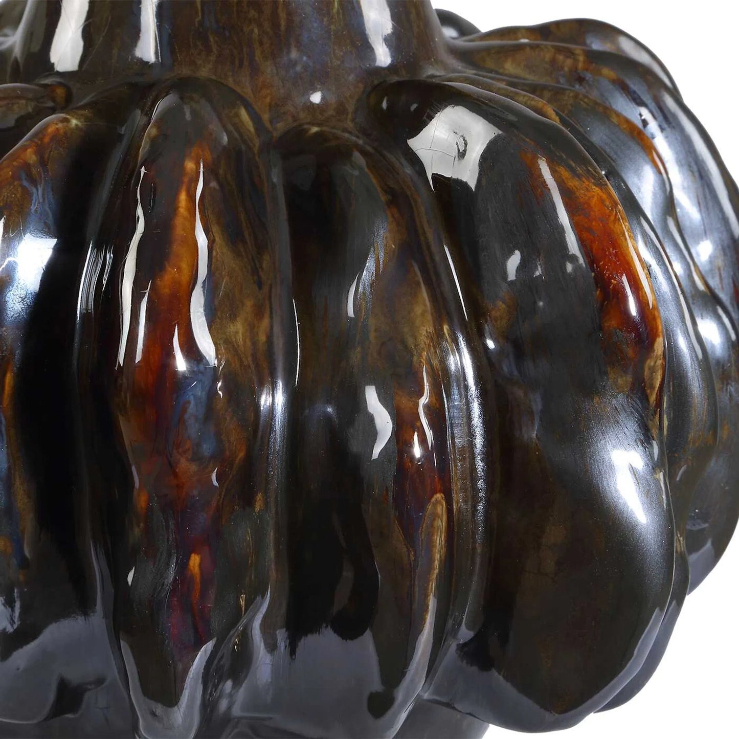 002 SI-2526166 | Closeup | Umbrian & Gourd Vases by Uttermost in black, bronze, brown, white. Made from unique in a unique style.