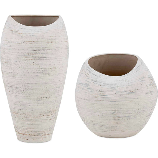 Inara Indoor-Outdoor Vases by Uttermost in blue, white and blue. Made from ceramic in a unique style.