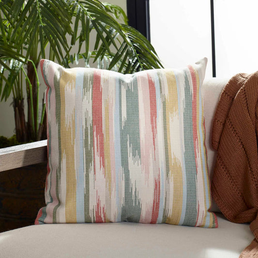 Transformation Garden Outdoor Pillow by Uttermost in green, pink, white, yellow. Made from acrylic, polyester in a unique style.