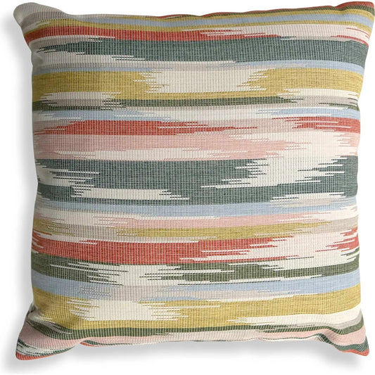 Transformation Garden Outdoor Pillow by Uttermost in green, pink, white, yellow. Made from acrylic, polyester in a unique style.