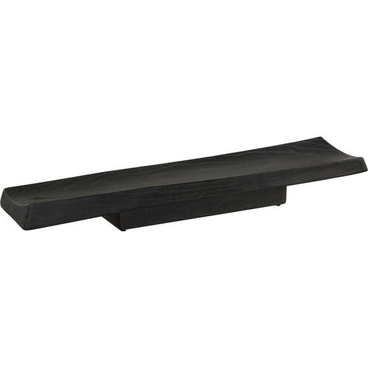Ciaran Indoor-Outdoor Tray by Uttermost in black. Made from resin in a unique style.