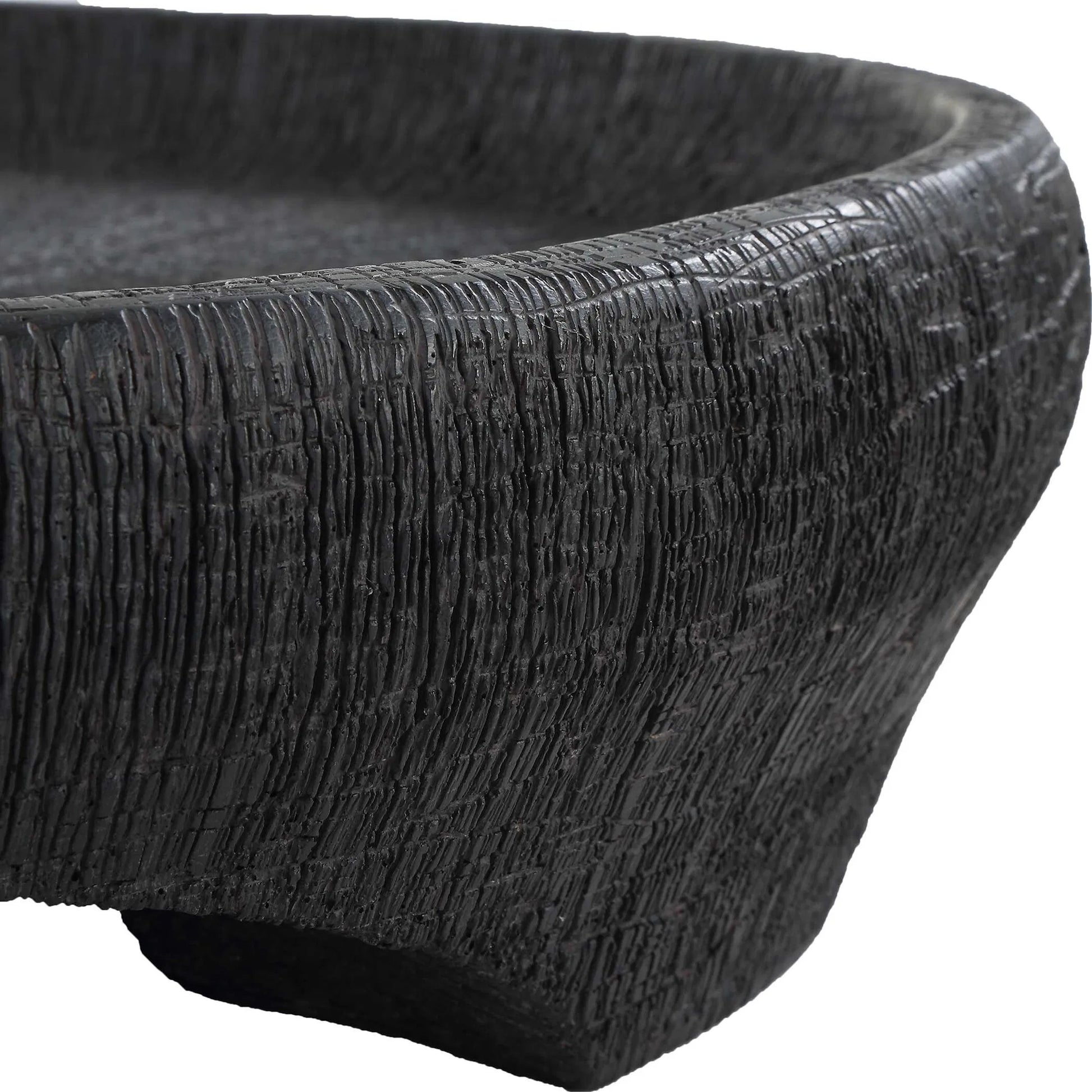Resonance Indoor-Outdoor Resin Bowl by Uttermost in black. Made from resin in a unique style.