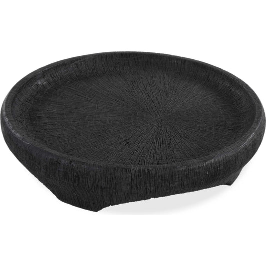 Resonance Indoor-Outdoor Resin Bowl by Uttermost in black. Made from resin in a unique style.