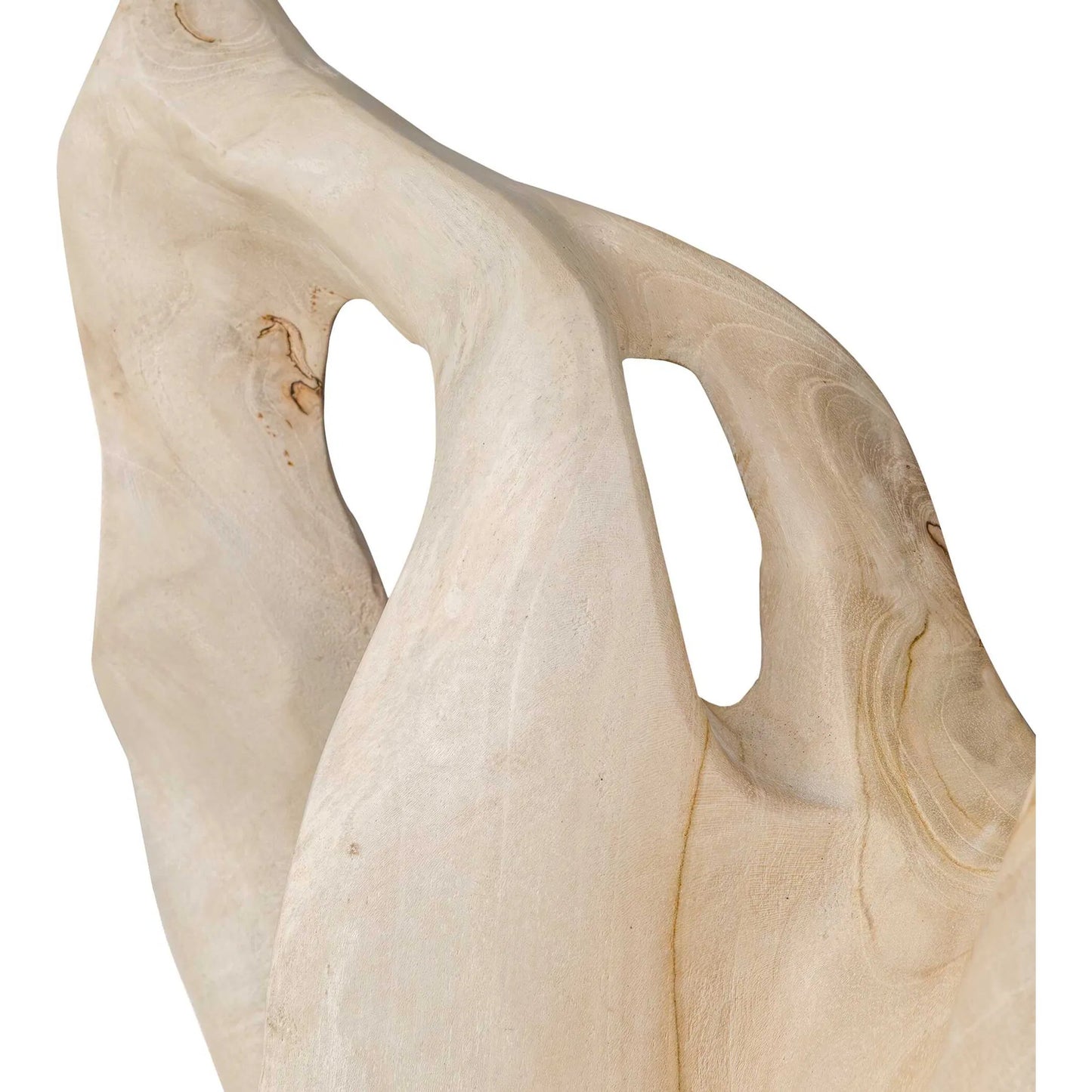 001 SI-2630569 | Closeup | Hollow Form Indoor/Outdoor Sculpture by Uttermost in woodtone and teak. Made from teak wood, lava stone in a unique style.