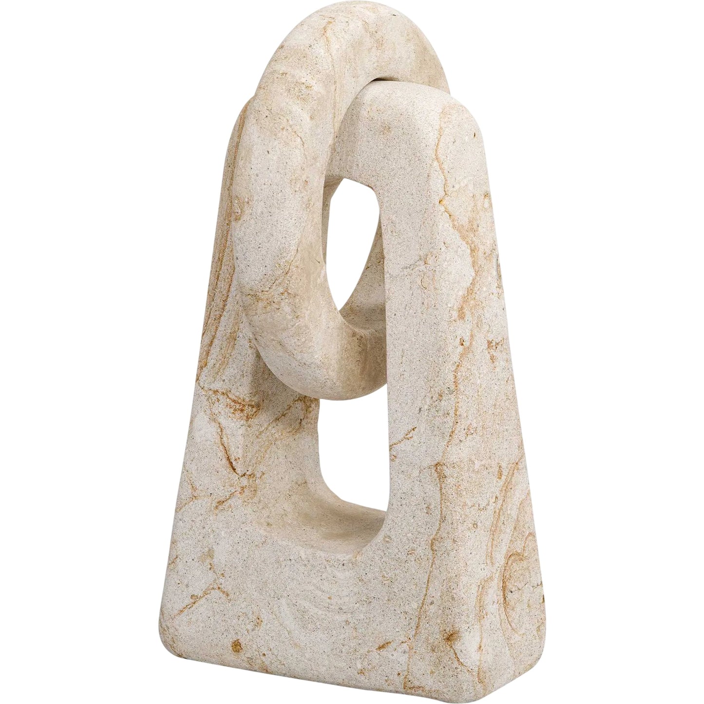 000 SI-2630583 | Primary Silo | Continuum Indoor/Outdoor Sculpture by Uttermost in brown, white and stone. Made from lime stone in a unique style.