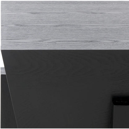 Guadalupe Accent Table by HedgeApple Essentials in black. Made from mdf with ash veneer in a modern style.