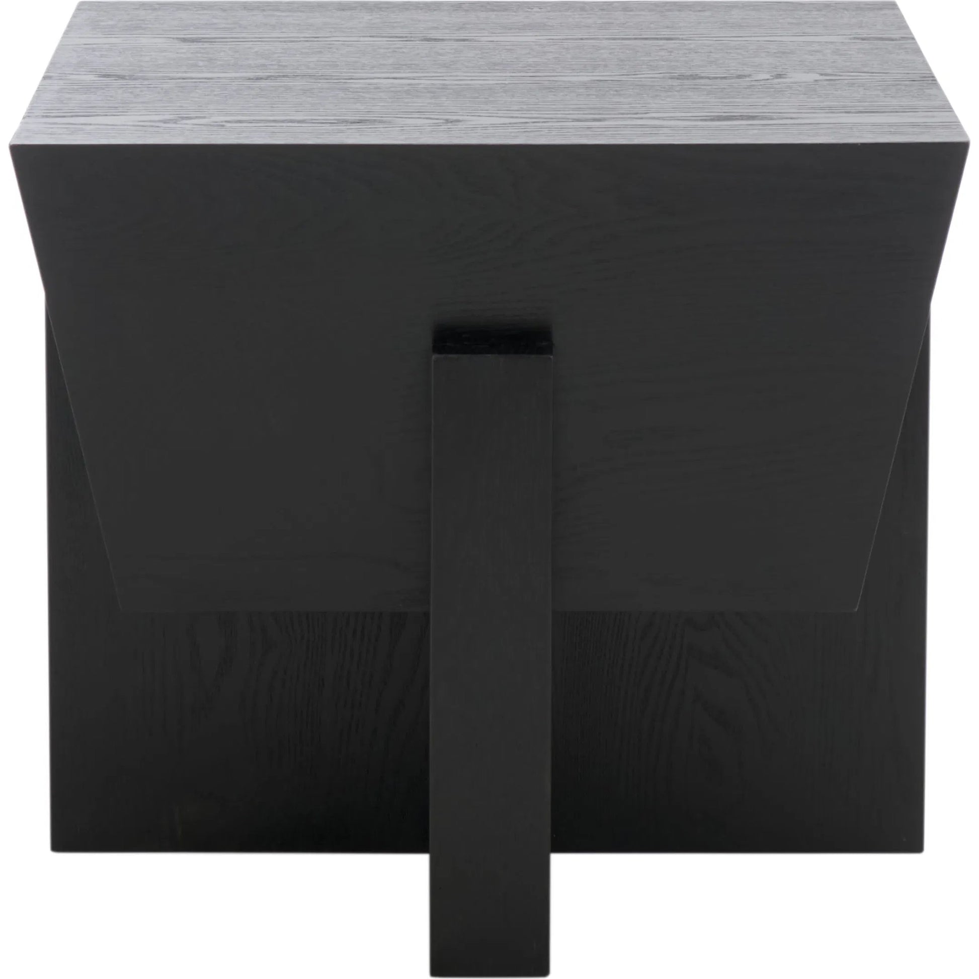 Guadalupe Accent Table by HedgeApple Essentials in black. Made from mdf with ash veneer in a modern style.