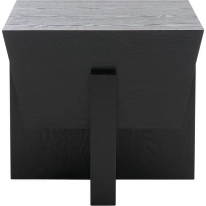 Guadalupe Accent Table by HedgeApple Essentials in black. Made from mdf with ash veneer in a modern style.