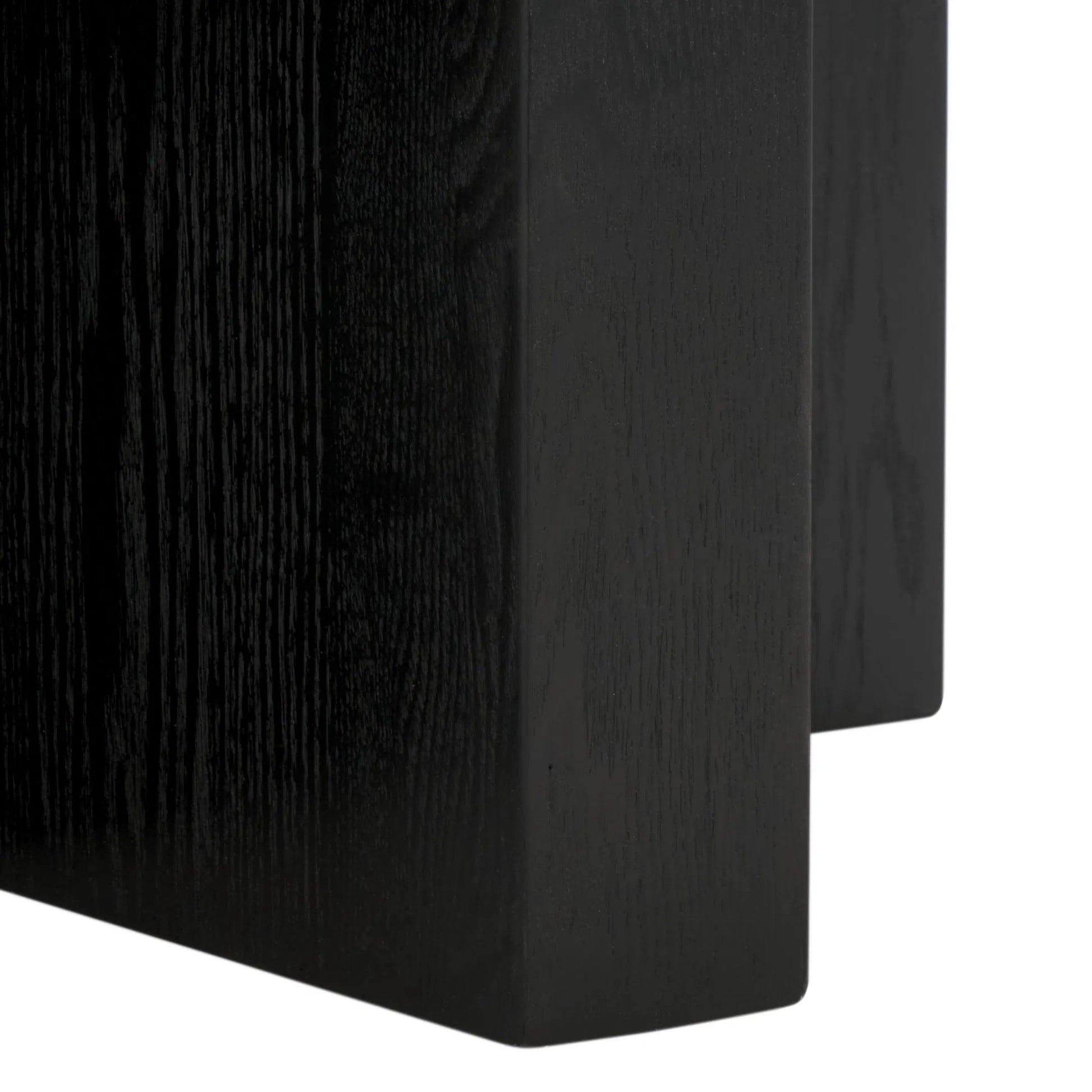 Guadalupe Accent Table by HedgeApple Essentials in black. Made from mdf with ash veneer in a modern style.
