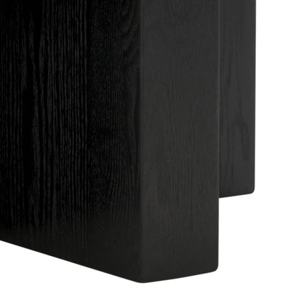 Guadalupe Accent Table by HedgeApple Essentials in black. Made from mdf with ash veneer in a modern style.