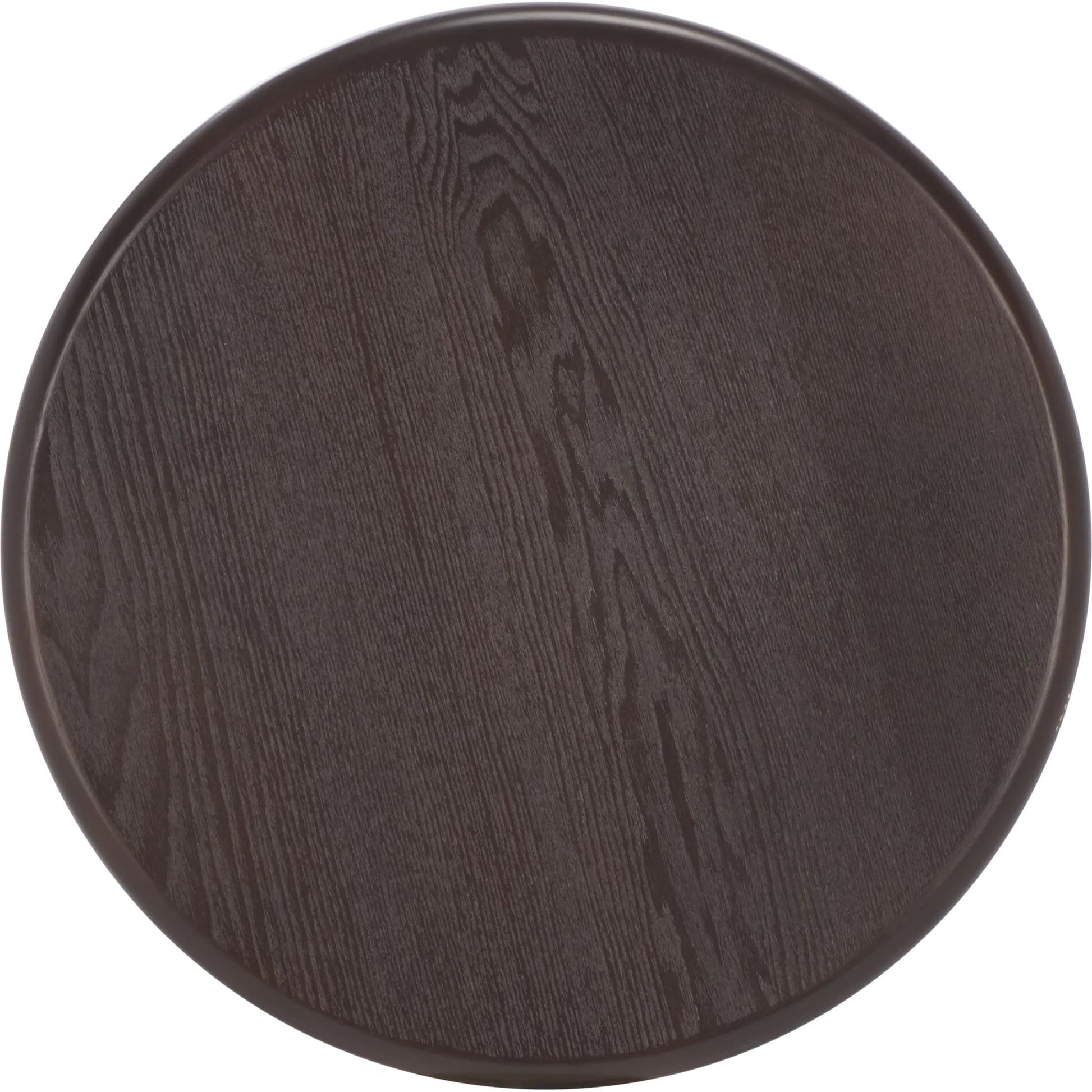 Pend Round Accent Table by HedgeApple Essentials in dark brown. Made from mdf with ash veneer in a traditional style.