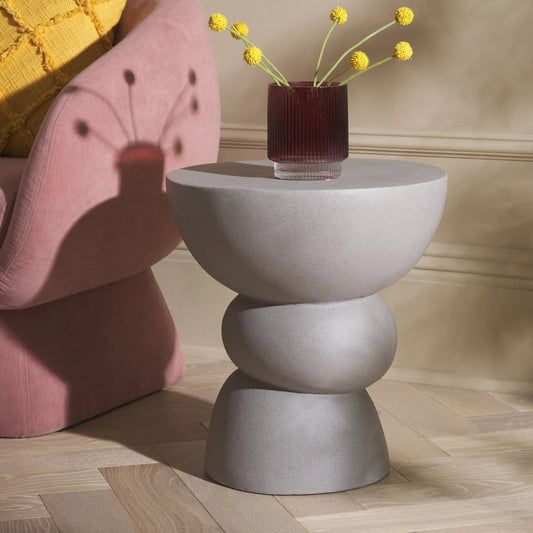 Eden Accent Table by HedgeApple Essentials. Made from magnesium oxide in a unique style.