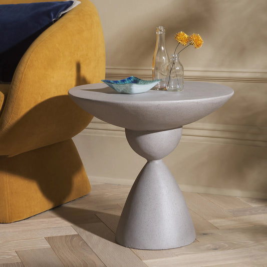 Essex Accent Table by HedgeApple Essentials. Made from magnesium oxide in a unique style.