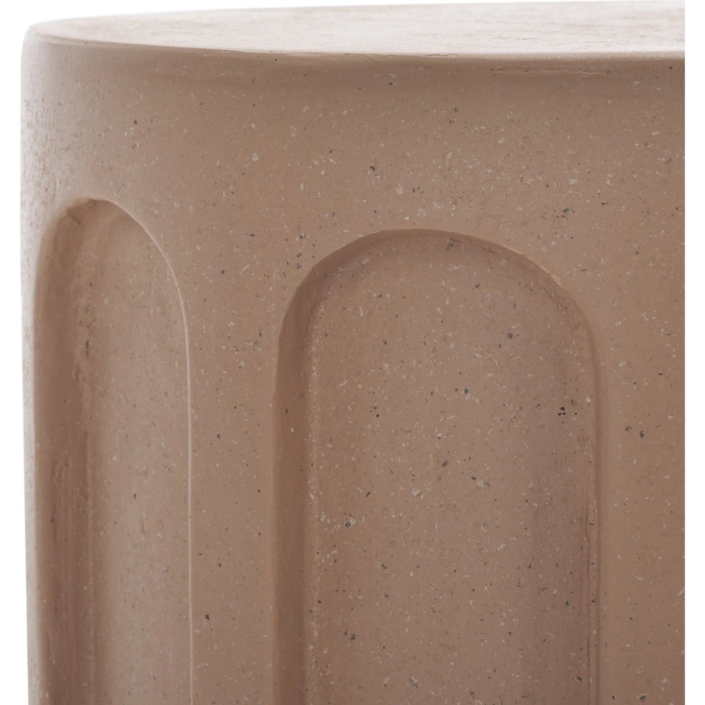 014 SI-2249490 | Closeup | Tinian Accent Table by HedgeApple Essentials in terracotta. Made from magnesium oxide in a modern style.