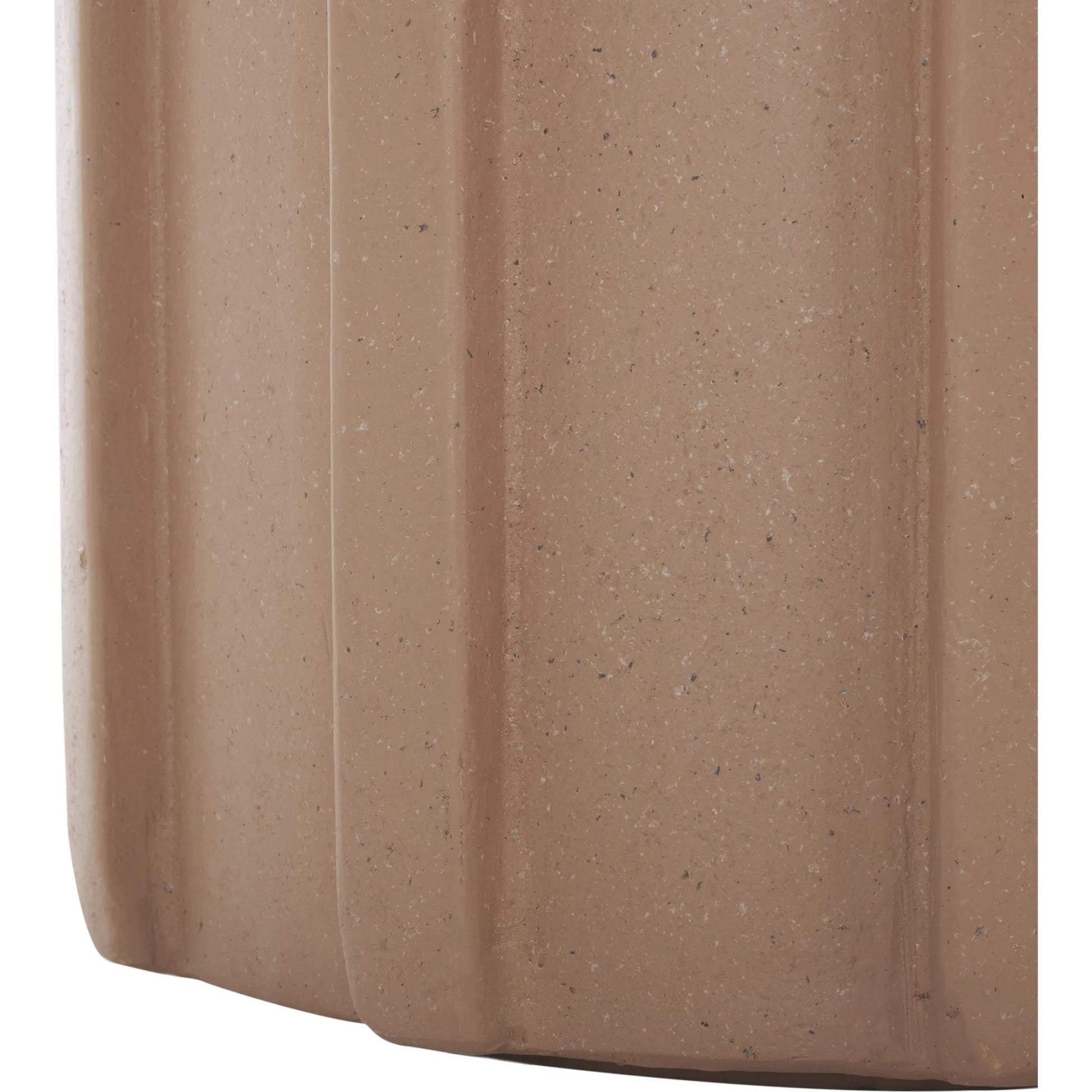 Tinian Accent Table by HedgeApple Essentials in terracotta. Made from magnesium oxide in a modern style.