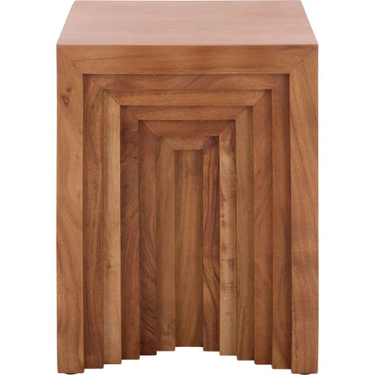 Kearney Accent Table by HedgeApple Essentials in walnut. Made from acacia wood in a transitional style.