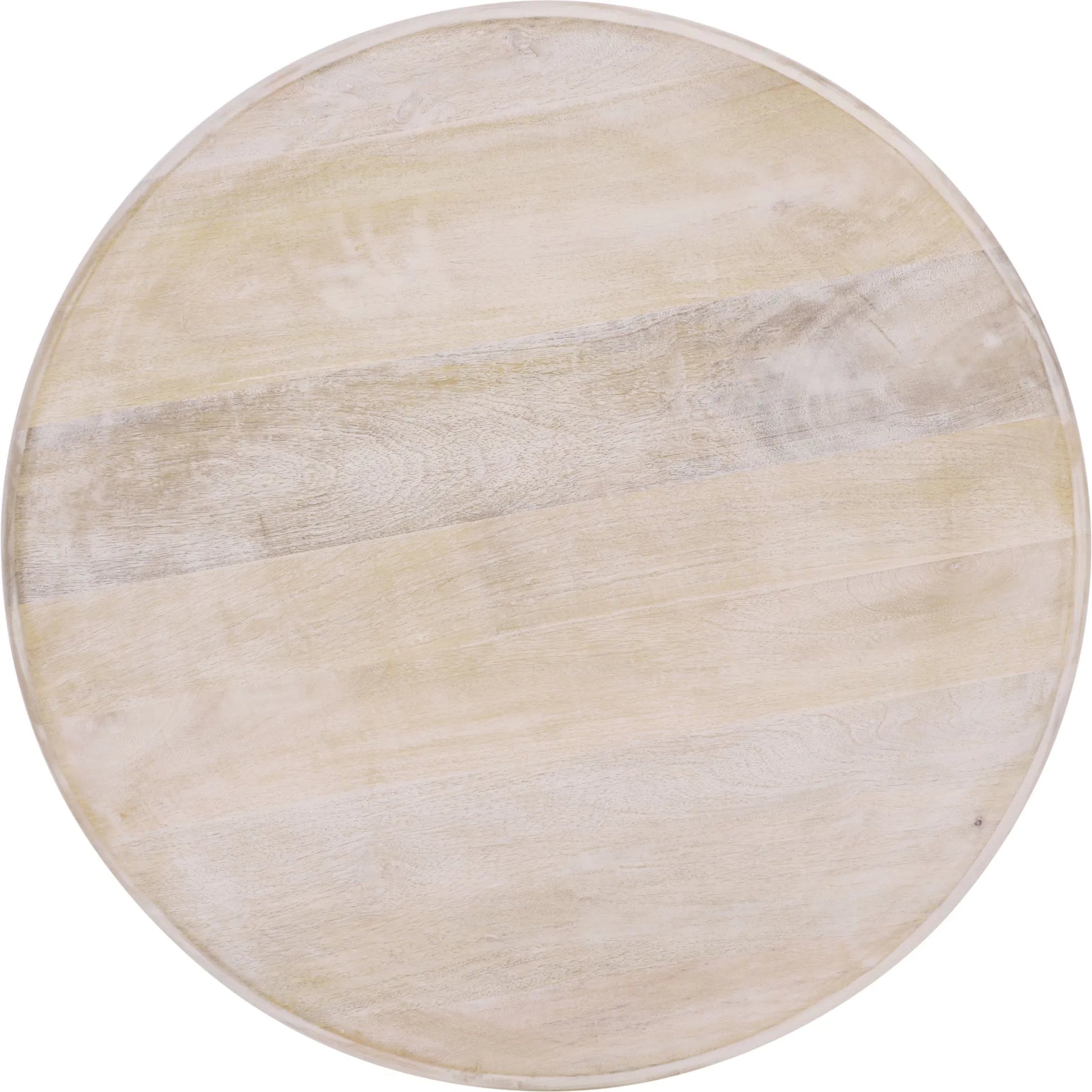 Grant Round Accent Table by HedgeApple Essentials in natural wash. Made from mango wood in a transitional style.