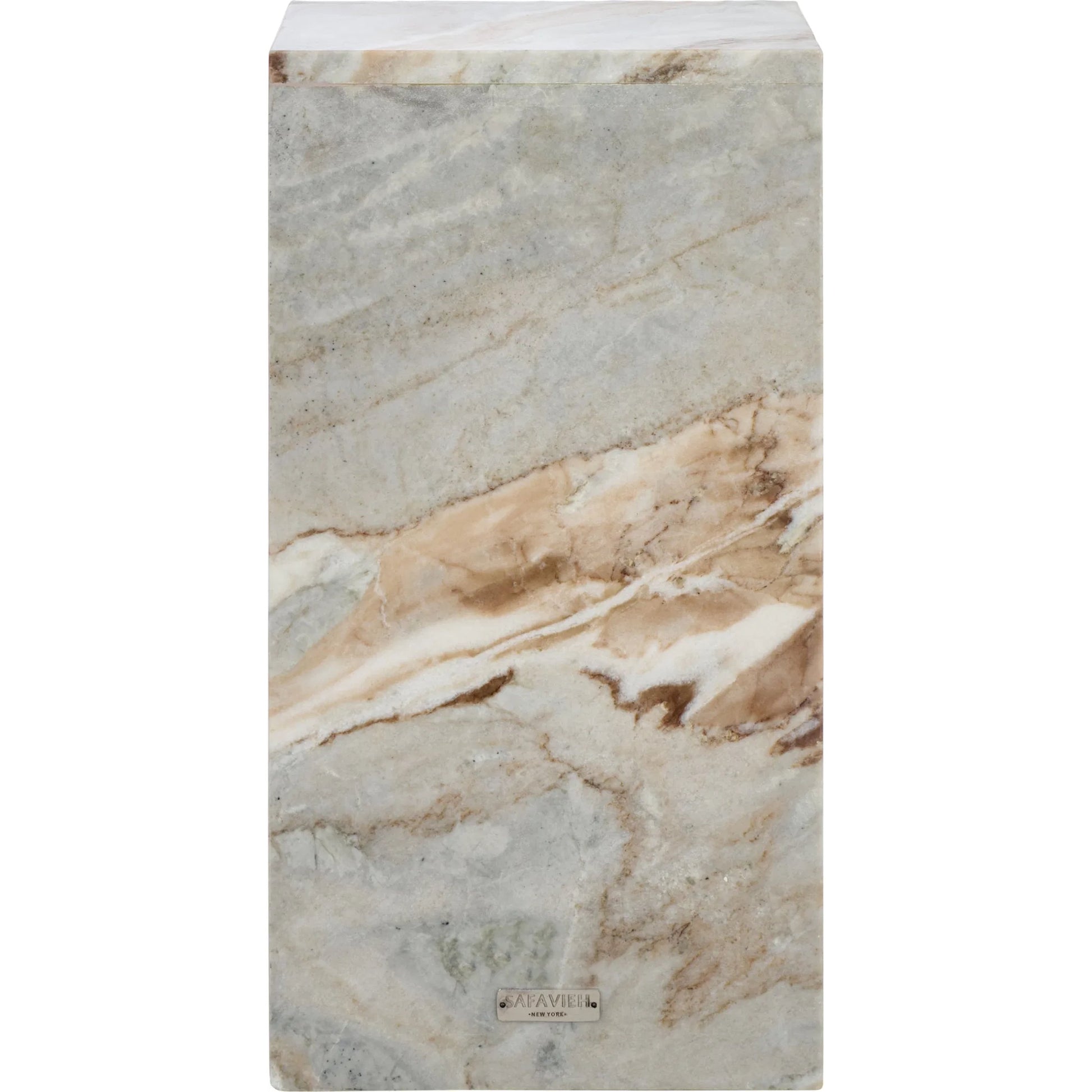 Alexandria Side Table by HedgeApple Essentials in brown, gray. Made from marble in a modern style.