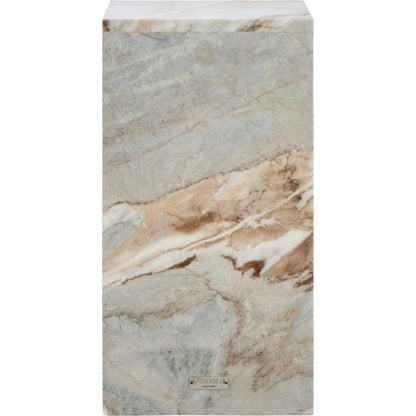 Alexandria Side Table by HedgeApple Essentials in brown, gray. Made from marble in a modern style.
