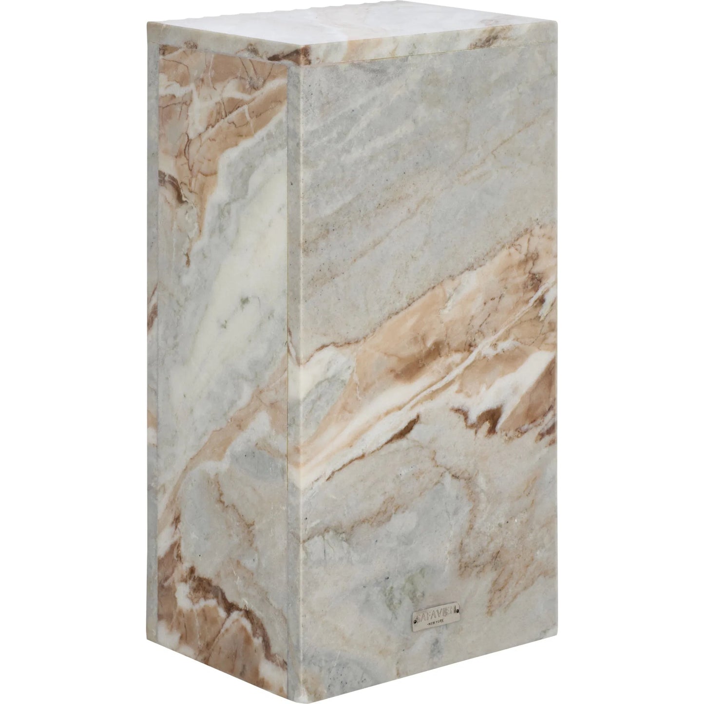 001 SI-2453725 | Primary Silo | Alexandria Side Table by HedgeApple Essentials in brown, gray. Made from marble in a modern style.