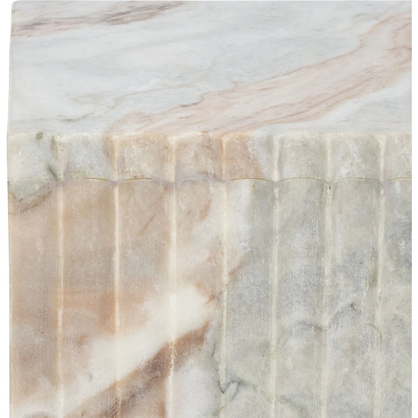 006 SI-2453725 | Closeup | Alexandria Side Table by HedgeApple Essentials in brown, gray. Made from marble in a modern style.