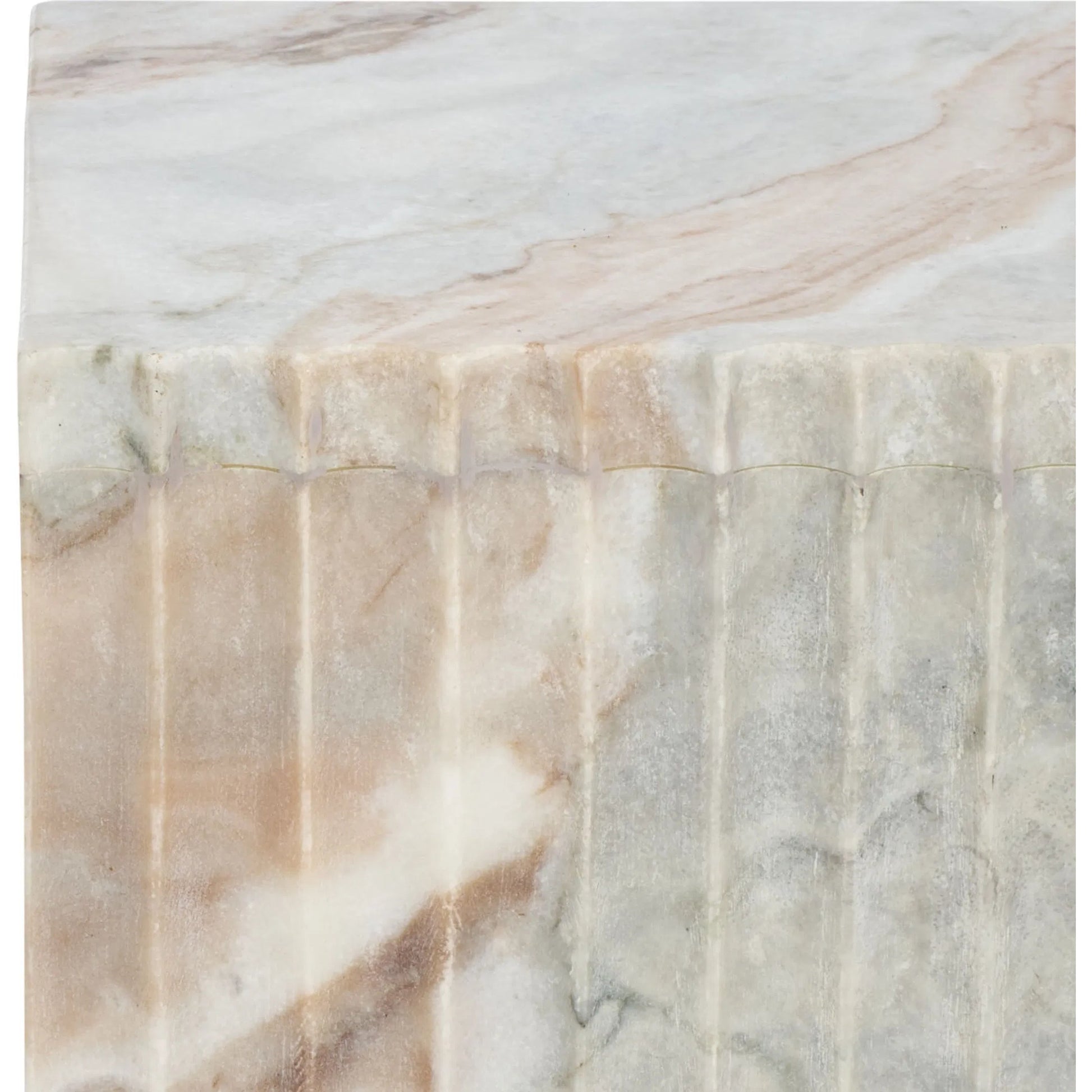 Alexandria Side Table by HedgeApple Essentials in brown, gray. Made from marble in a modern style.