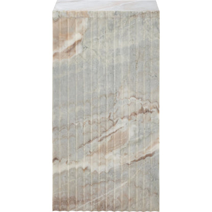 Alexandria Side Table by HedgeApple Essentials in brown, gray. Made from marble in a modern style.
