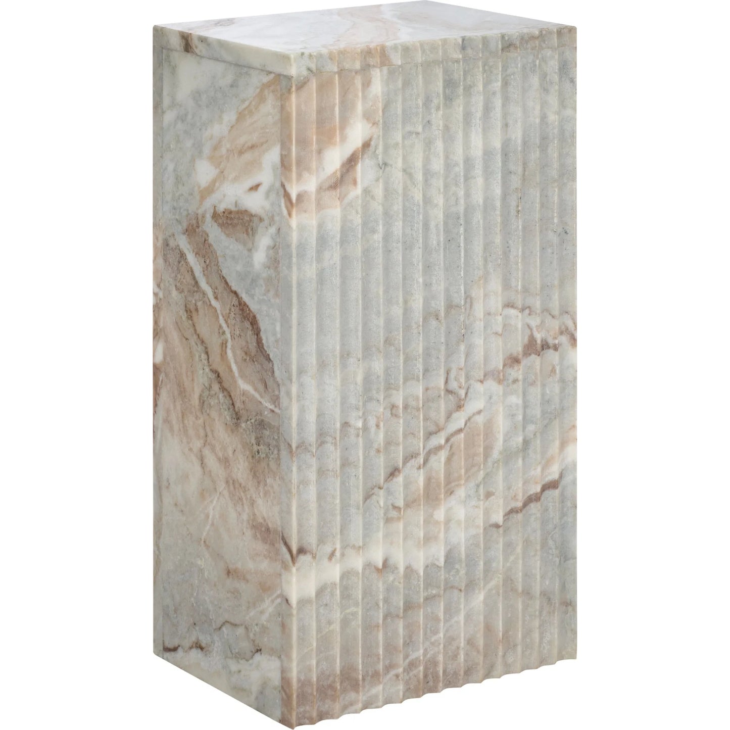 004 SI-2453725 | Additional Silo | Alexandria Side Table by HedgeApple Essentials in brown, gray. Made from marble in a modern style.