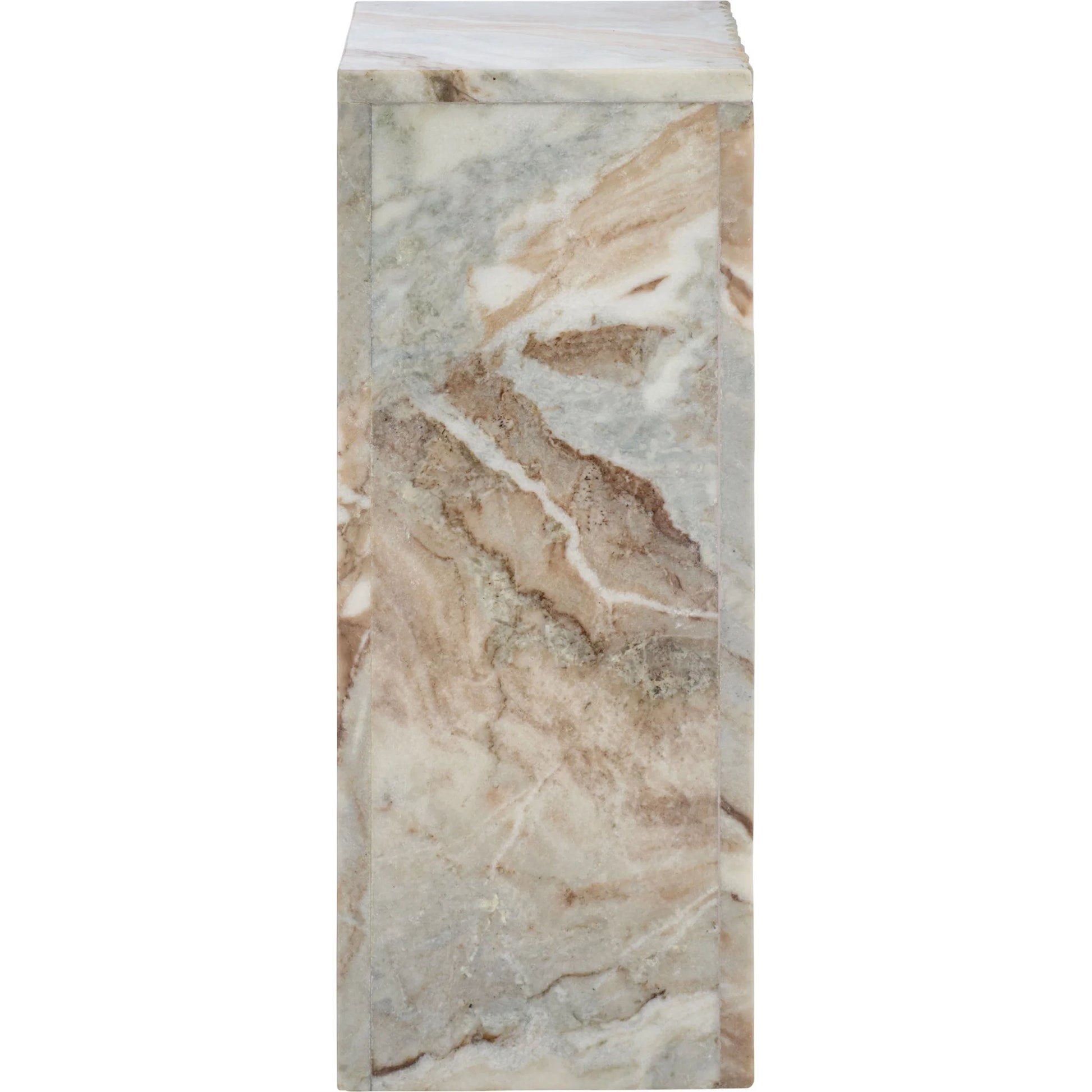 Alexandria Side Table by HedgeApple Essentials in brown, gray. Made from marble in a modern style.