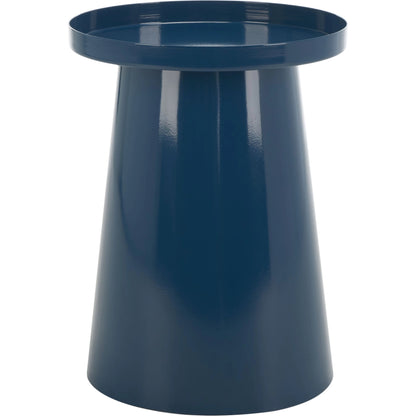 Victor Round Accent Table by HedgeApple Essentials in teal powder. Made from iron in a modern style.