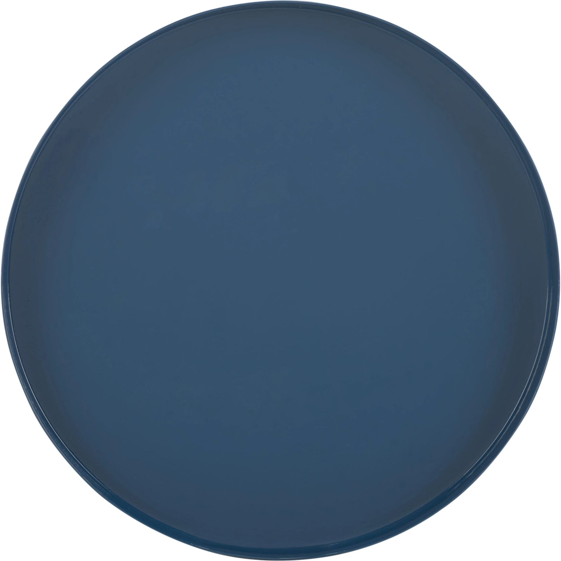 Victor Round Accent Table by HedgeApple Essentials in teal powder. Made from iron in a modern style.