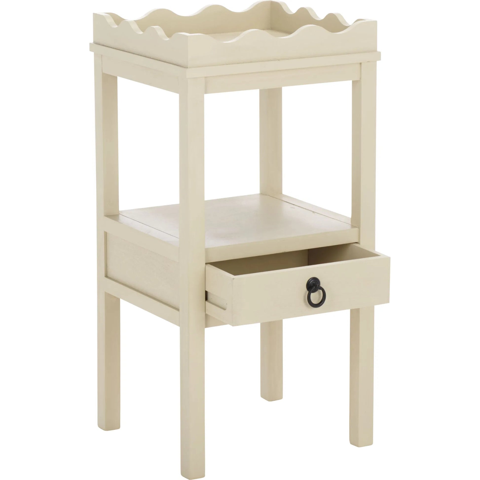 Grove One Drawer Accent Table by HedgeApple Essentials. Made from pine wood, mdf, zinc alloy in a unique style.
