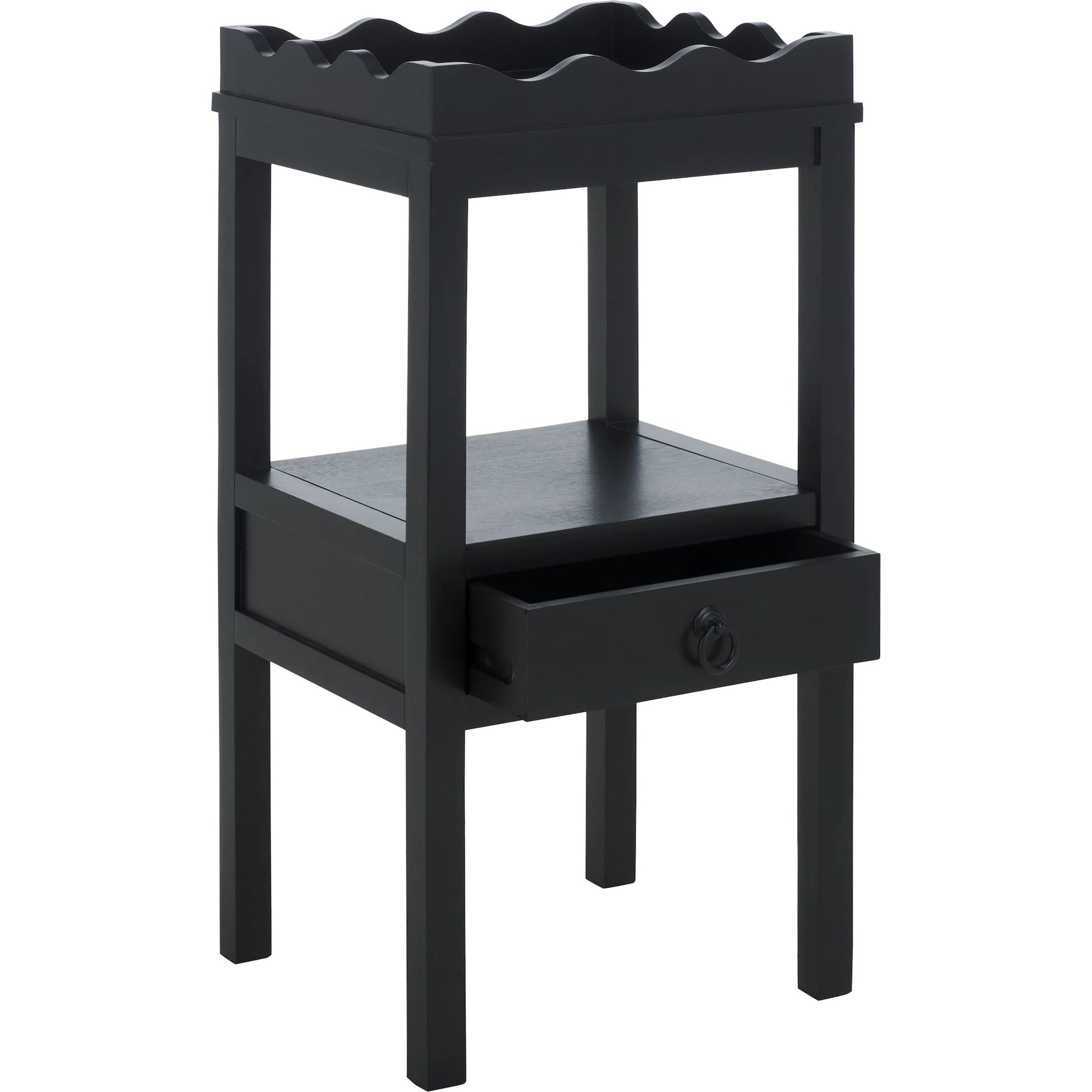 Grove One Drawer Accent Table by HedgeApple Essentials. Made from pine wood, mdf, zinc alloy in a unique style.