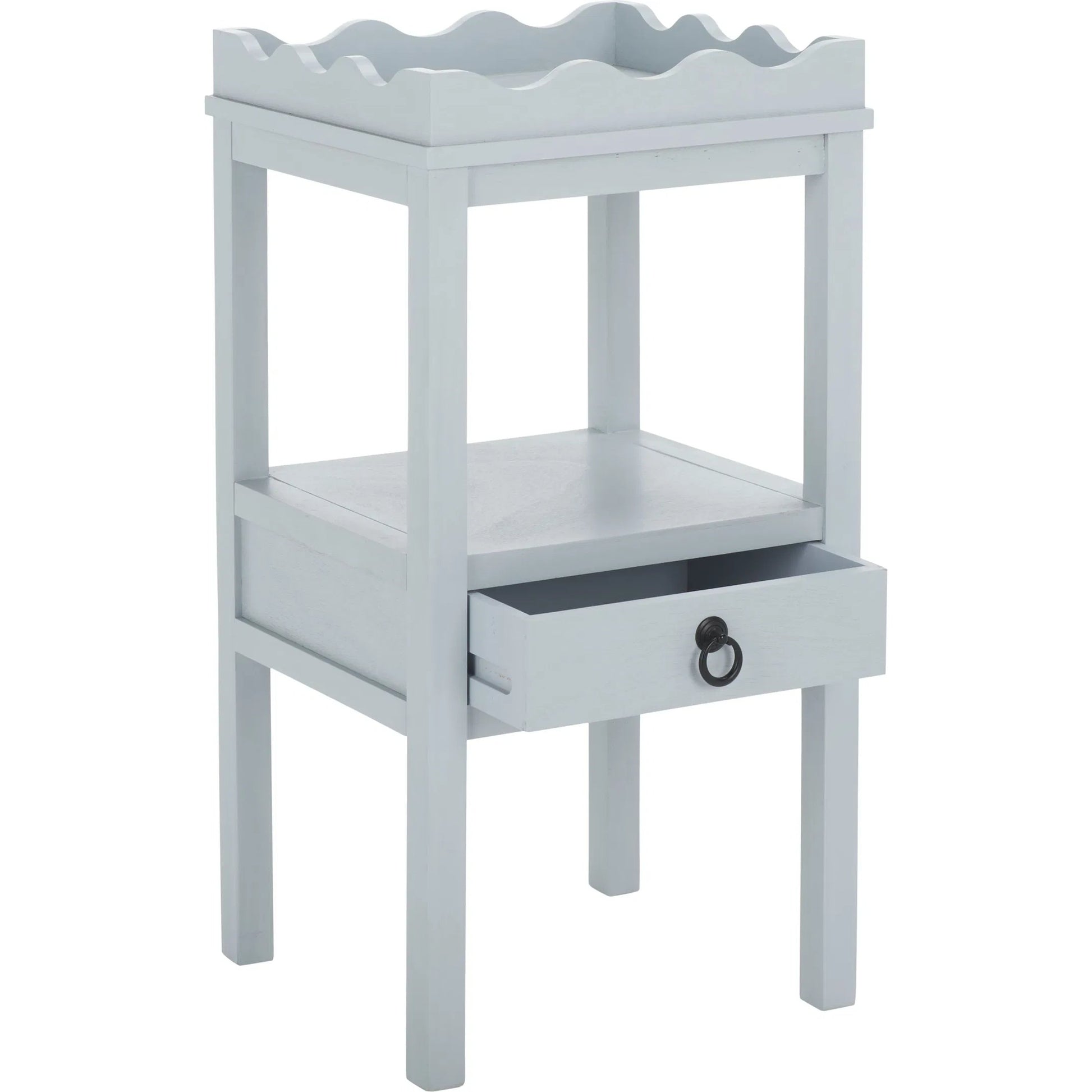 Grove One Drawer Accent Table by HedgeApple Essentials. Made from pine wood, mdf, zinc alloy in a unique style.