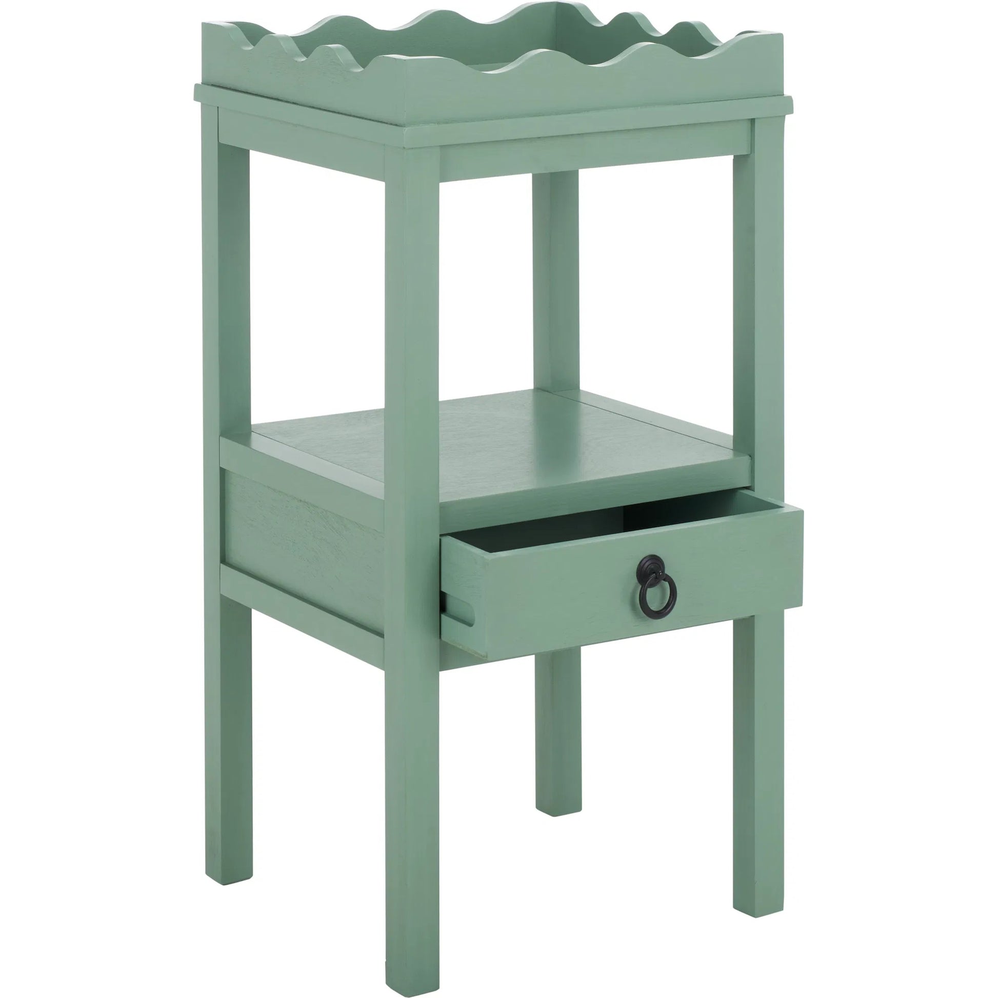 Grove One Drawer Accent Table by HedgeApple Essentials. Made from pine wood, mdf, zinc alloy in a unique style.