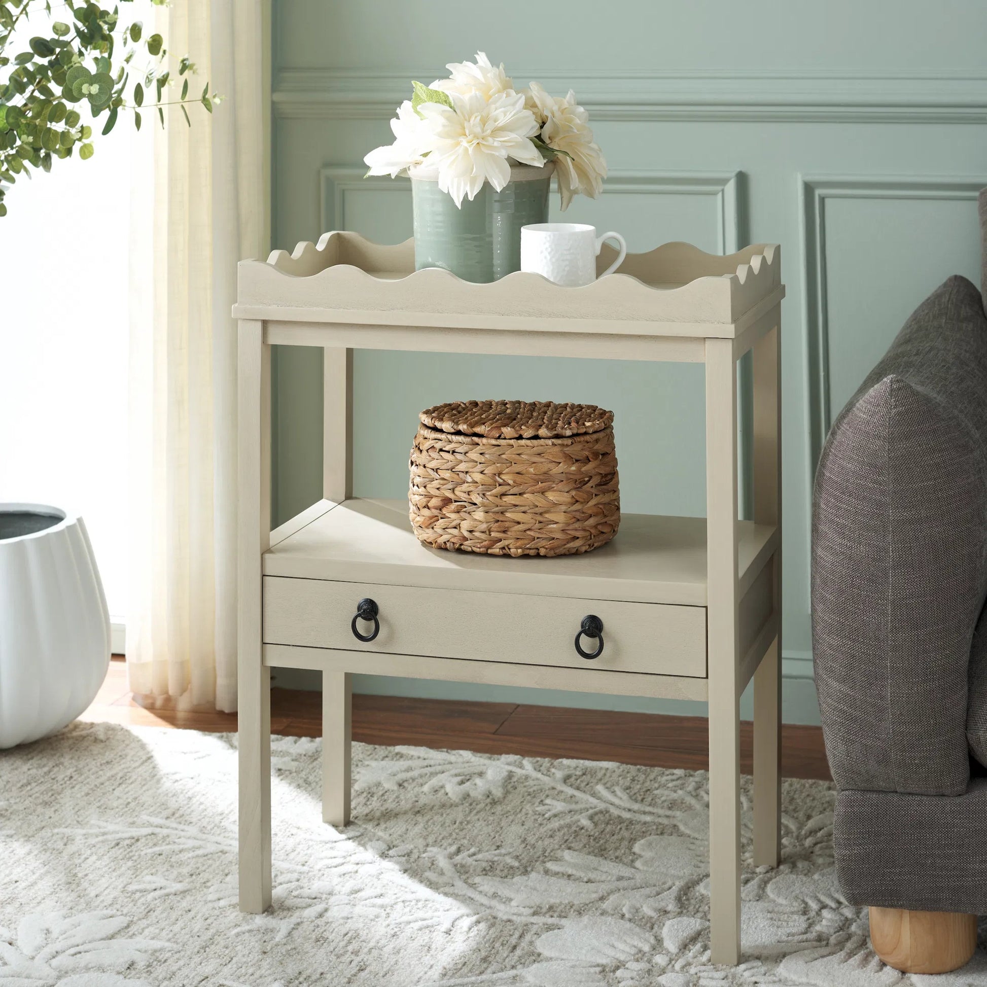 Grove Rectangle Accent Table by HedgeApple Essentials. Made from pine wood, mdf, zinc alloy in a unique style.
